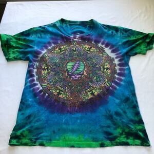 Vintage Grateful Dead liquid blue sz S tie dye Celtic mandala tshirt y2k 2000